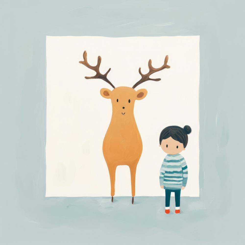 Girl and Deer