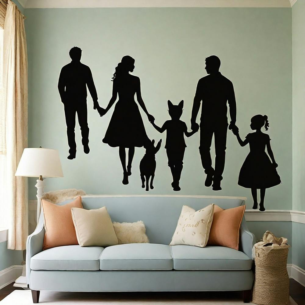 Family Silhouette Wall Decal