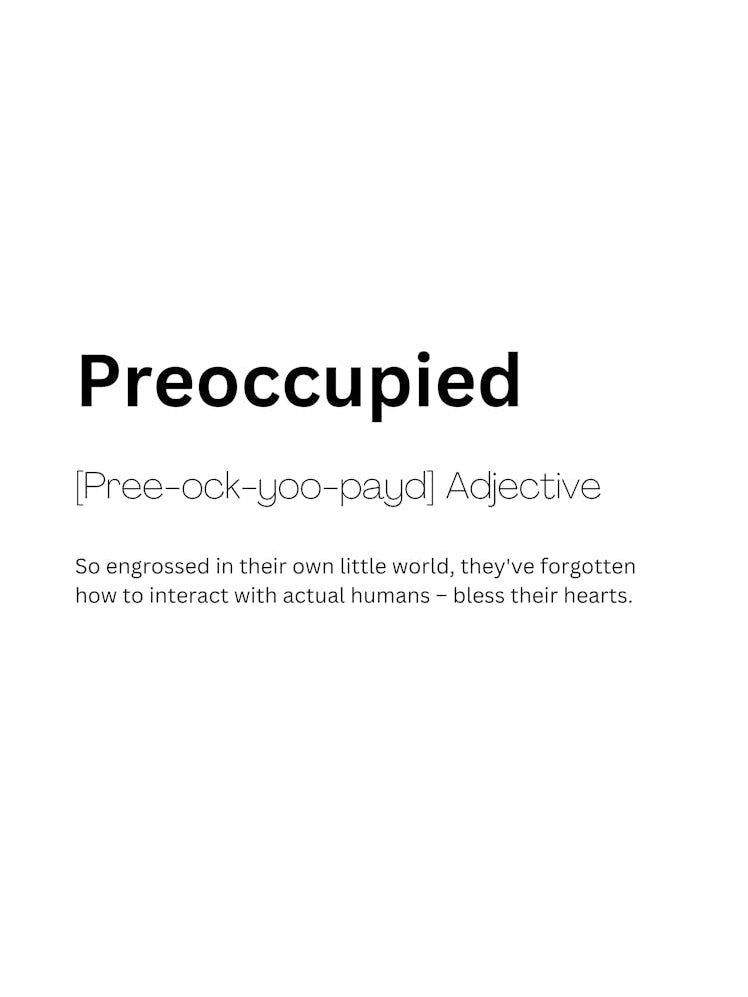 Preoccupied Definition Meaning