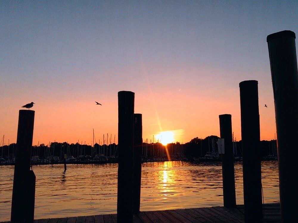 Sunset At The Kent Narrows Marina (Sunset Series)