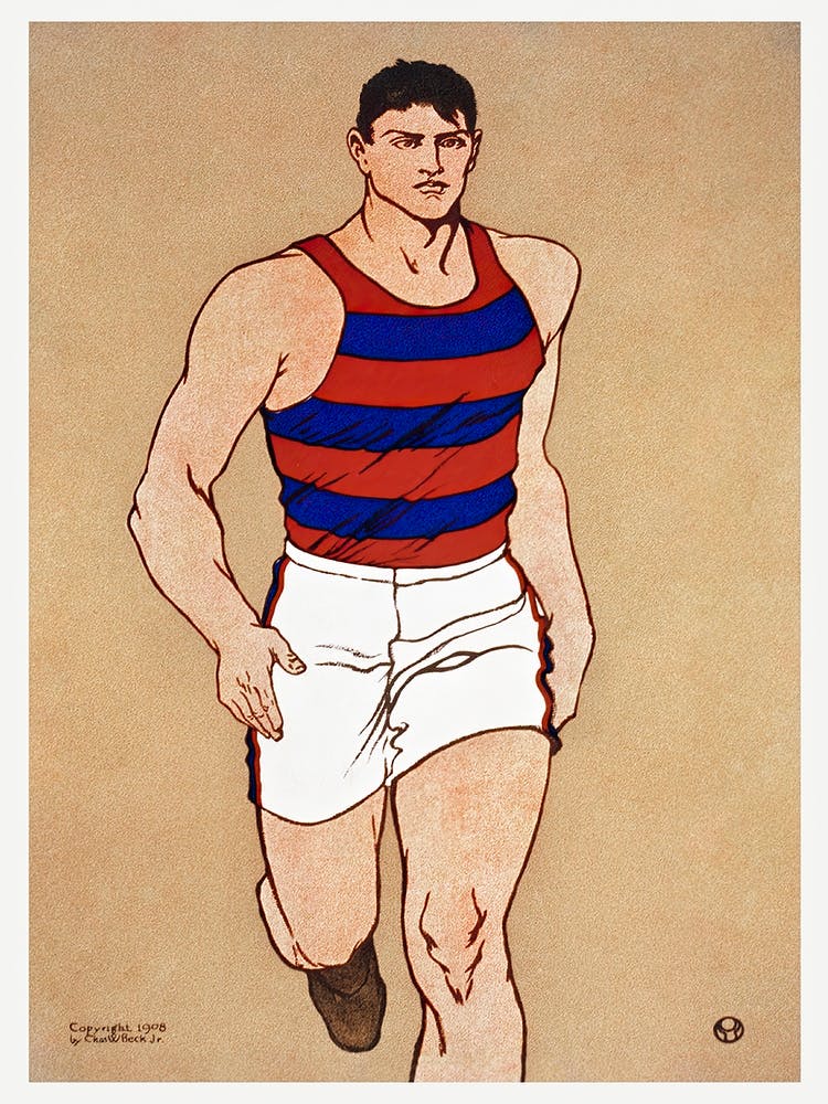 Athlete, Print In High Resolution, Edward Penfield