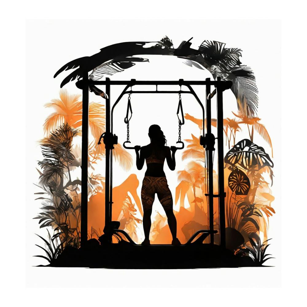 Silhouette Of A Woman In The Gym 2