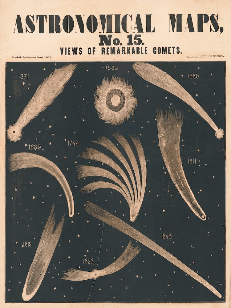 Astronomical Maps Vintage Poster