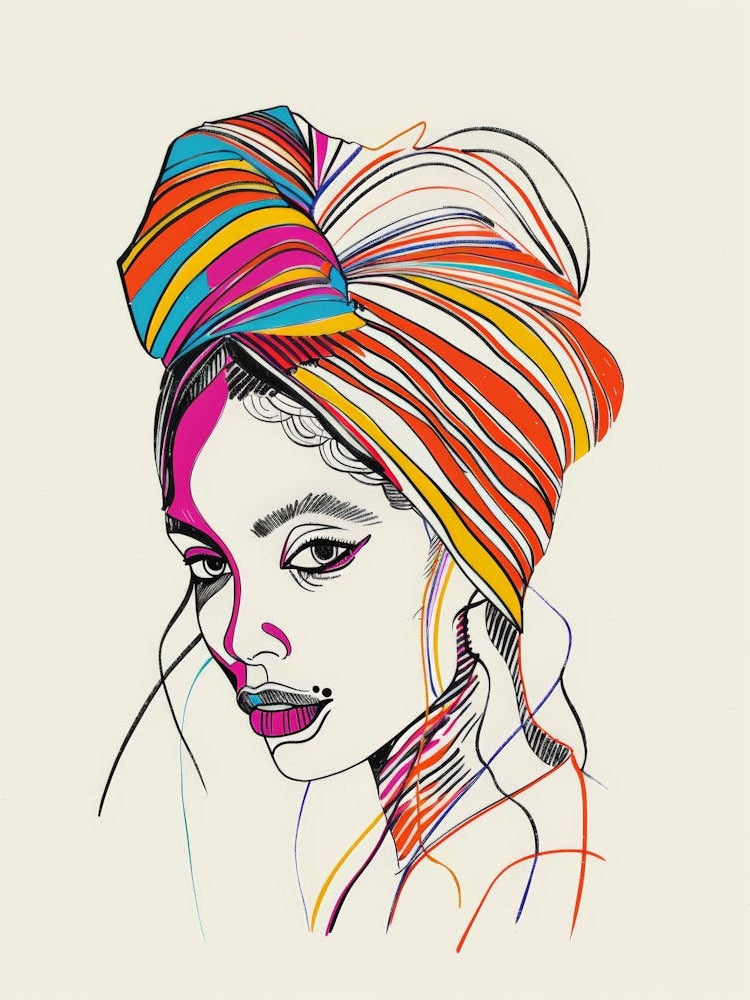 African Woman In A Turban 23