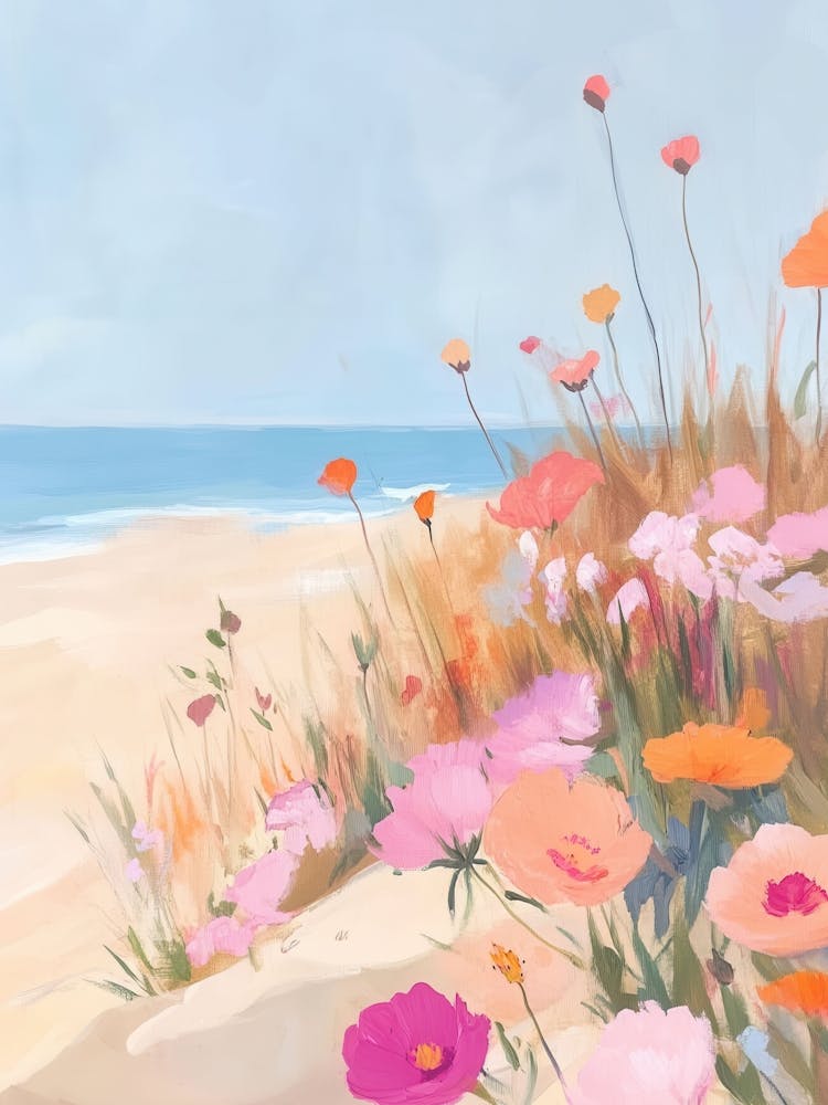 Pastel Beach Painting