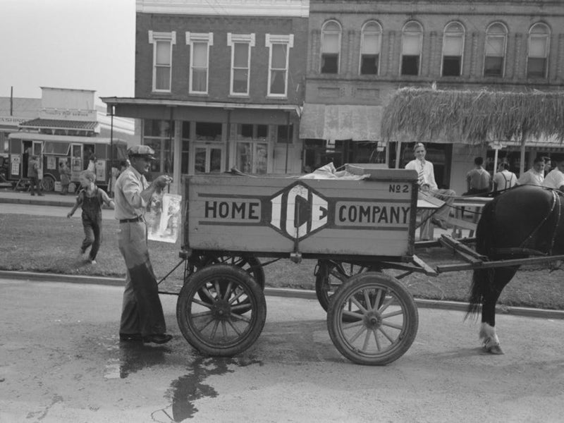 Delivering Ice To Stands, National Rice Festival, Crowley, Louisiana By Russell Lee