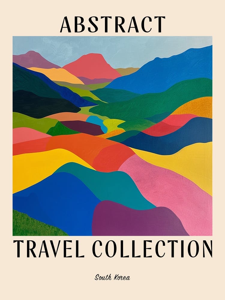 Abstract Travel Collection Poster South Korea 4