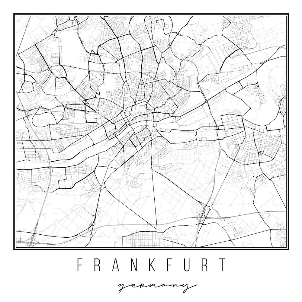 Frankfurt Germany Street Map