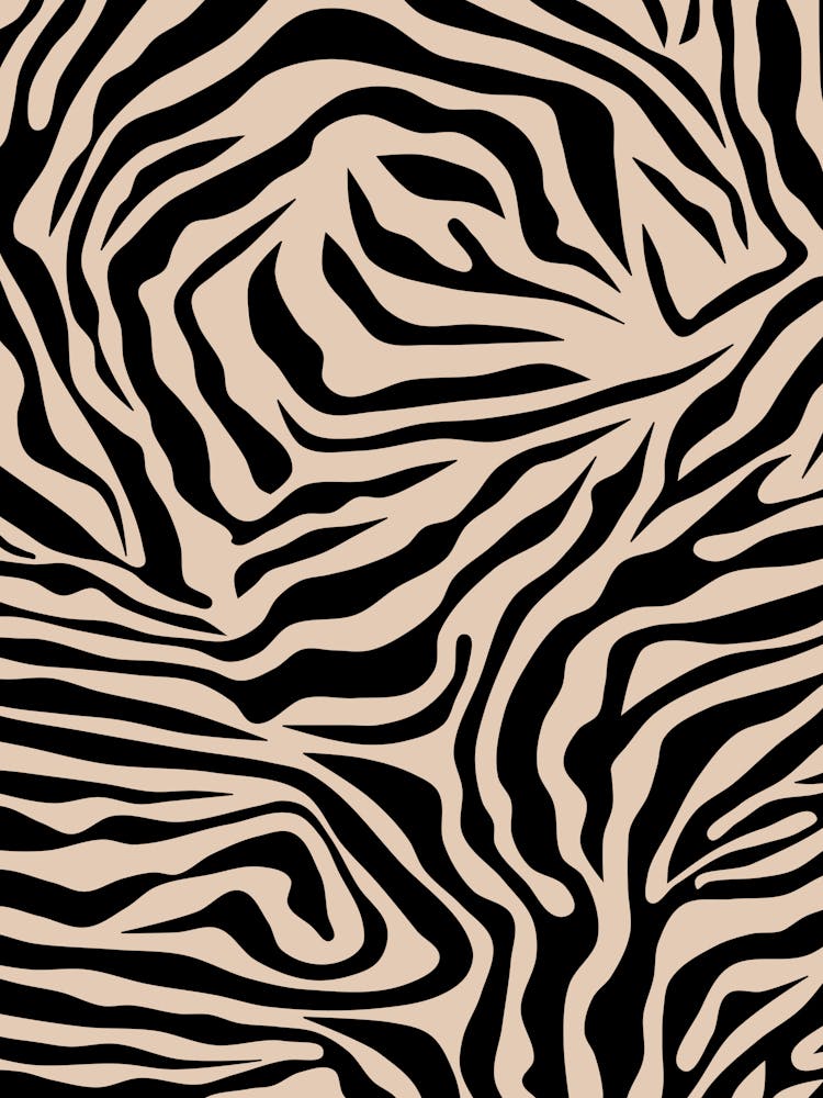 Zebra Stripes Beige And Black