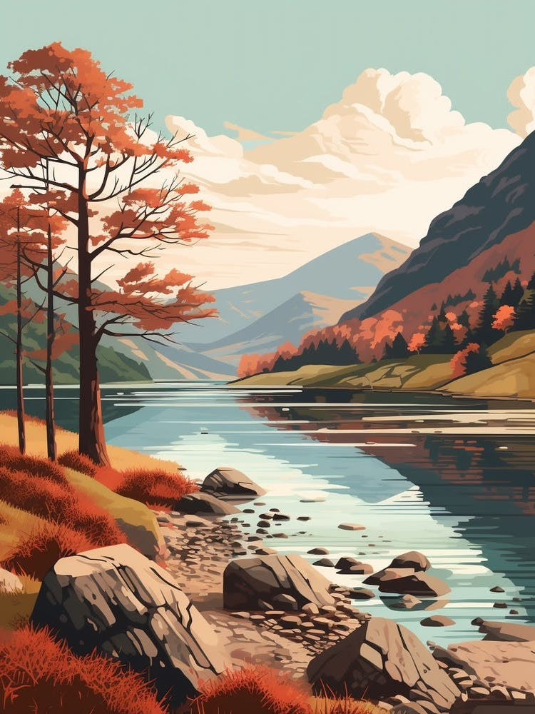 The Lake Districts Ullswater Way England 4 Hiking Trail Landscape