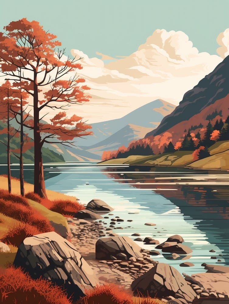 The Lake Districts Ullswater Way England 4 Hiking Trail Landscape