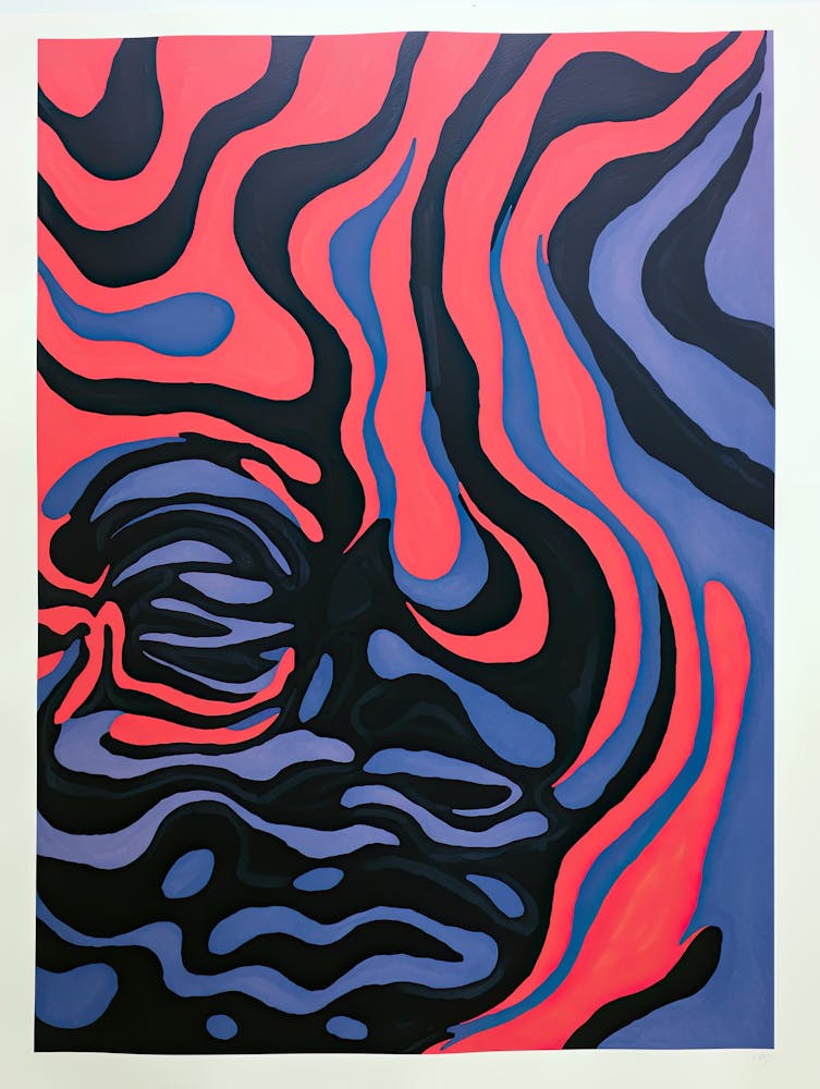 Pulsing Labyrinth - Surrealist Wave Design