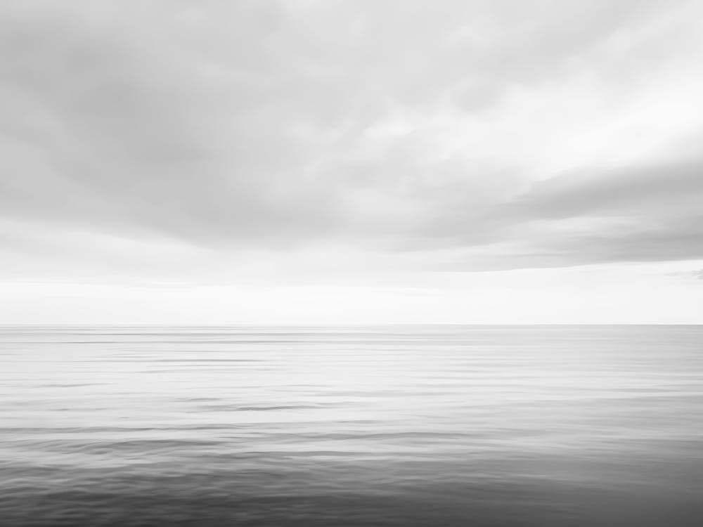 Black And White Seascape