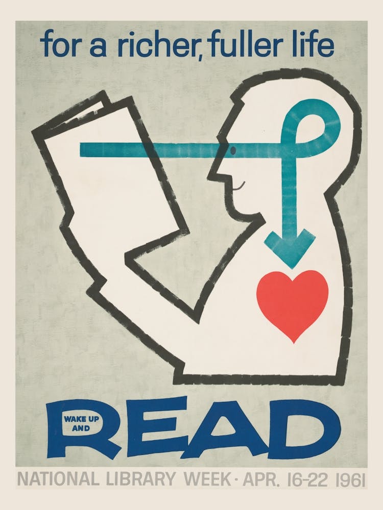 National Library Week Vintage Poster