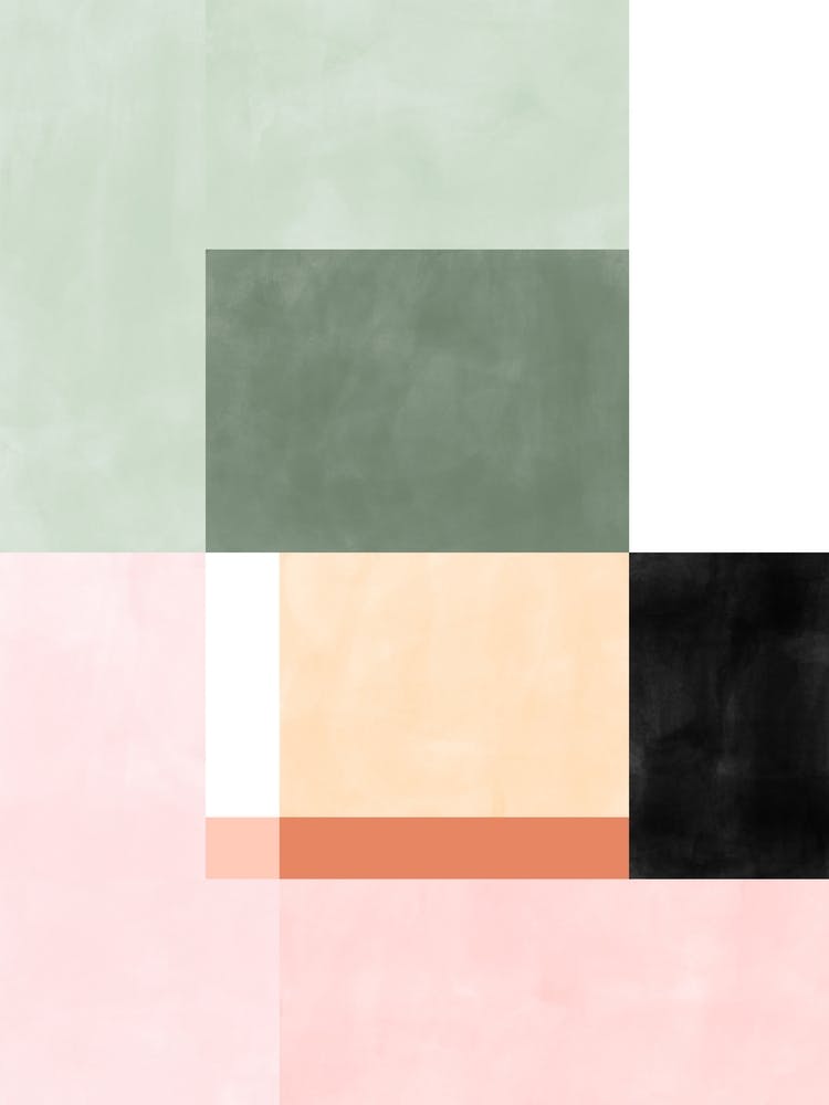 Pastel Geometric Painting No.1