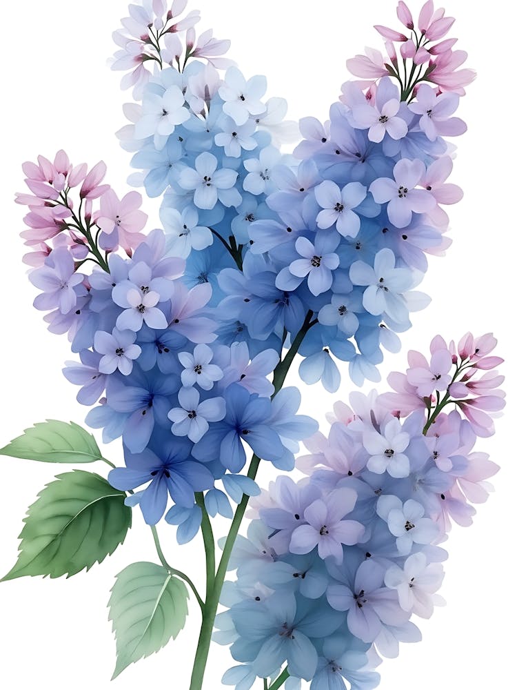 Soft Blue Botanical Rhythm