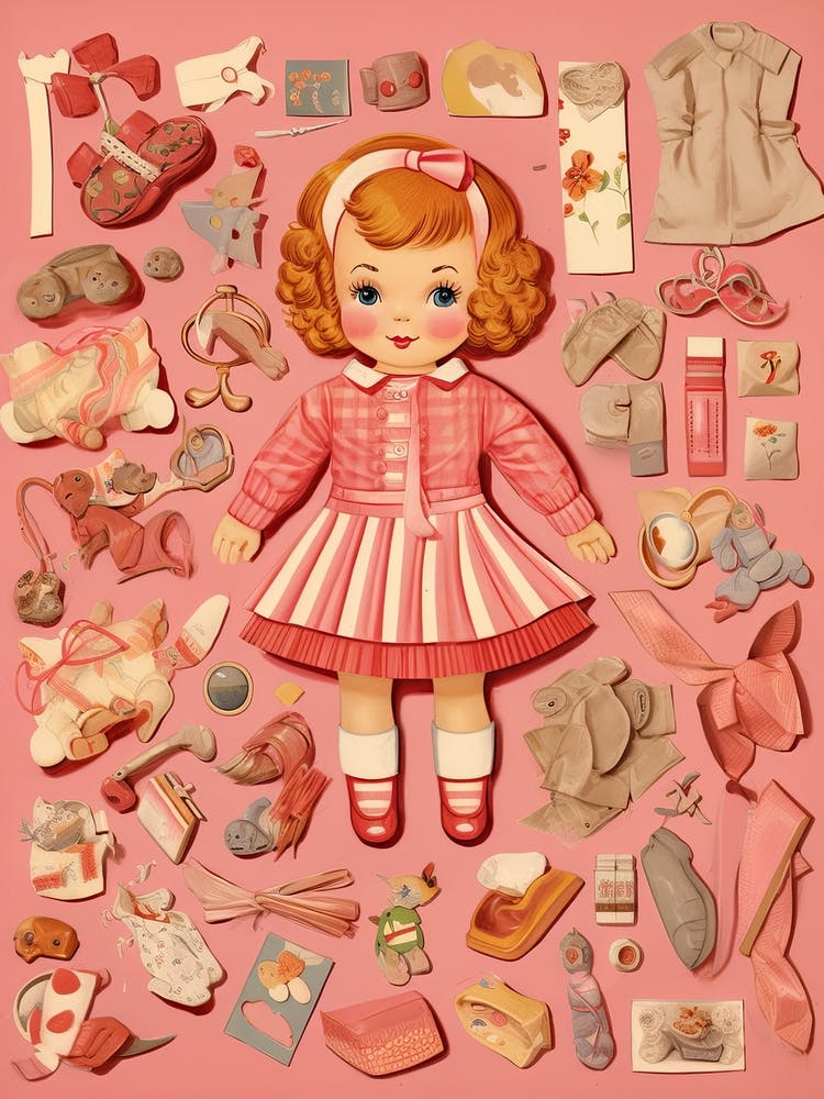 Vintage Paper Doll Kitsch 9