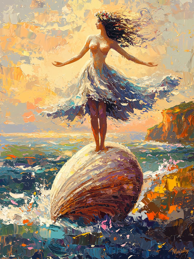 Impressionist Inspired Birth Of Venus Poster