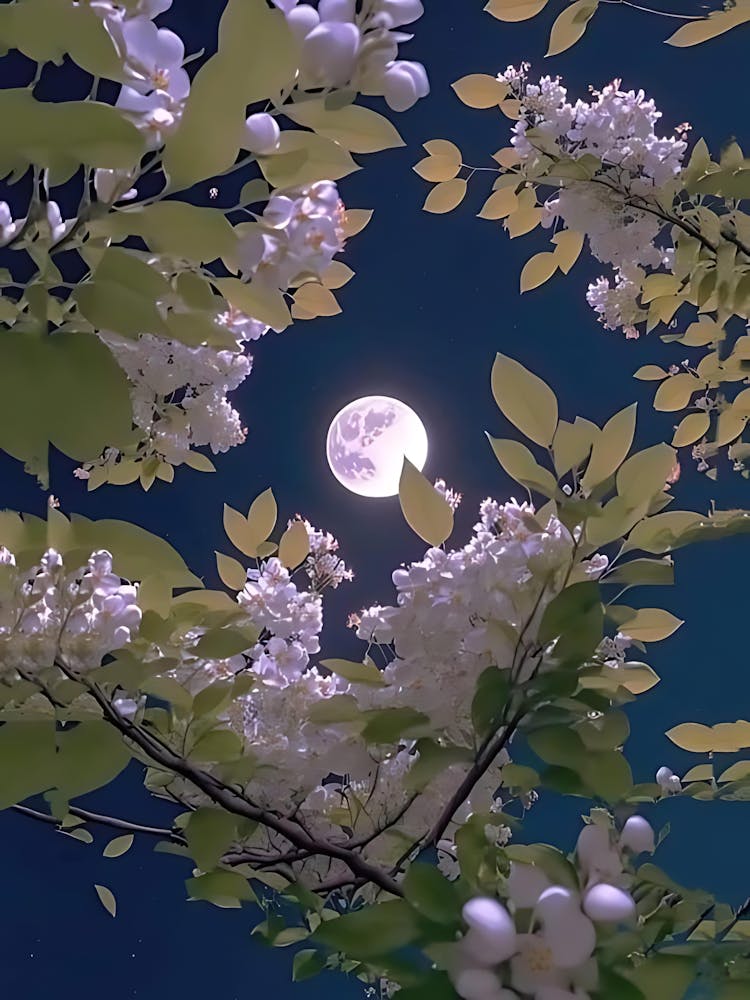 Moon And Flowers 1