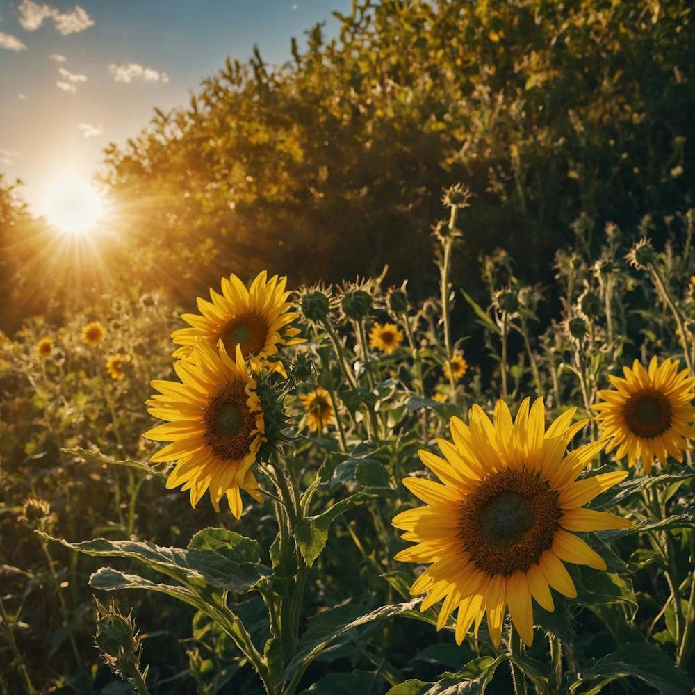 Art Print Featuring Bright Yellow Sun shines