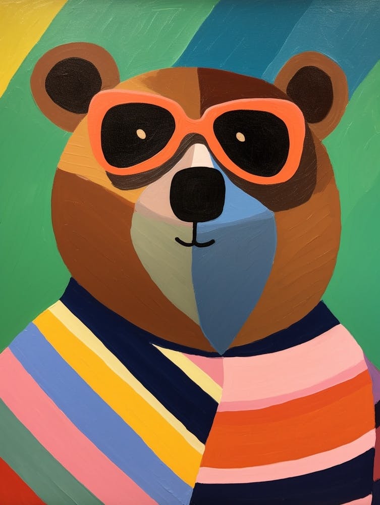 Little Bear 3 Wearing Sunglasses