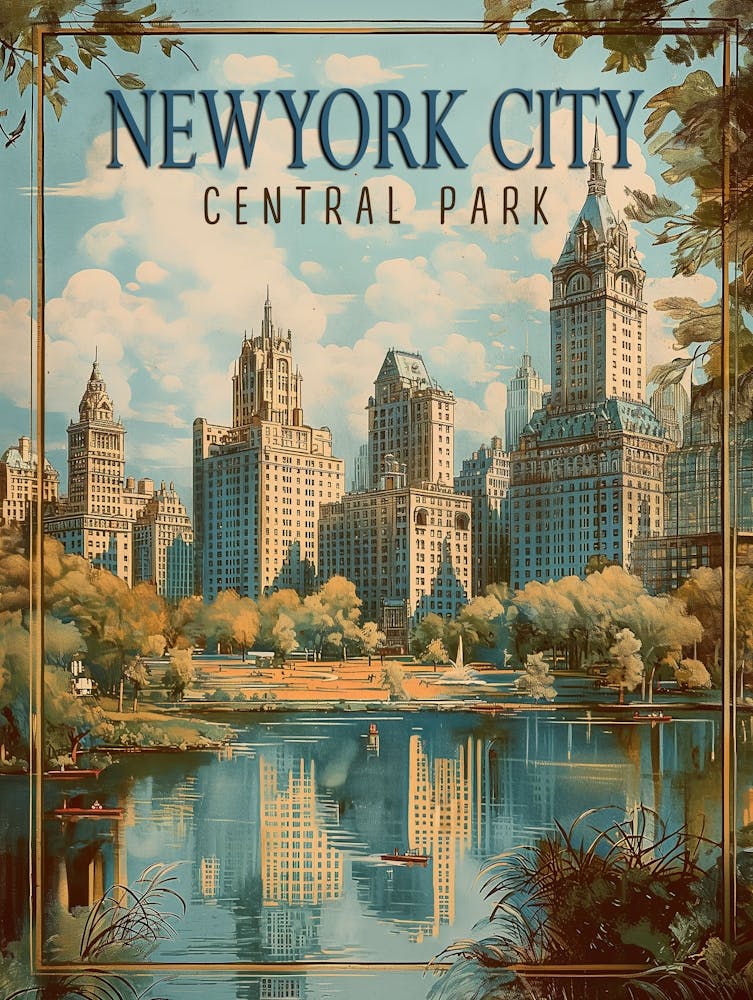New York City Vintage Reiseposter