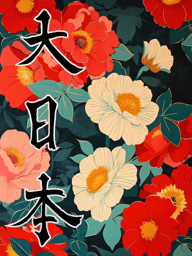 Great Japan Hokusai Japanese Flowers 15 Poster