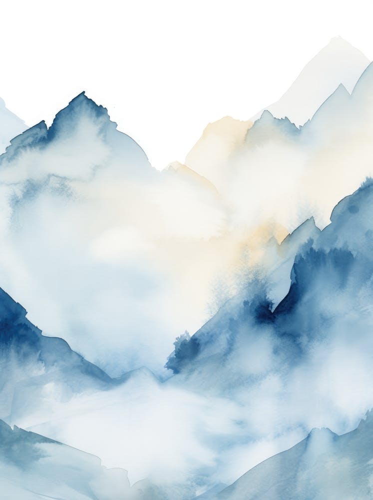 Watercolor Mountains Background
