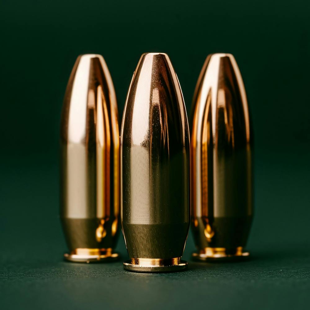 3 Bullets On A Green Background