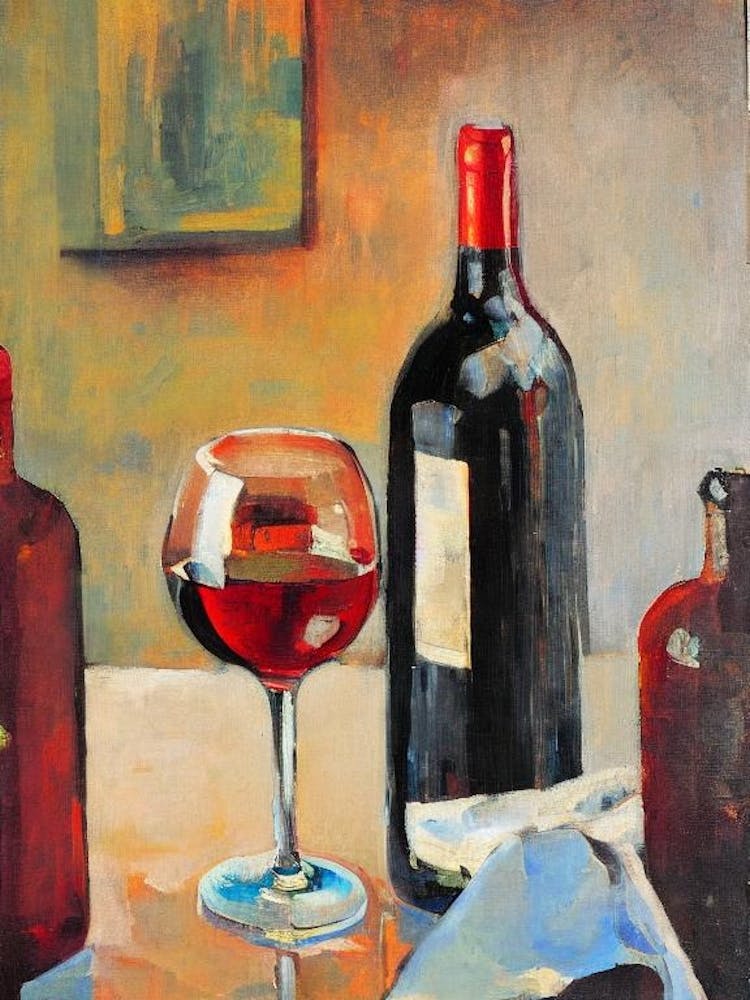 Malbec Oil 1 Painting Cocktail Poster