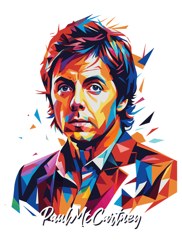 The Beatles Paul Mccartney 01 Portrait Music Icon WPAP Pop Art Style