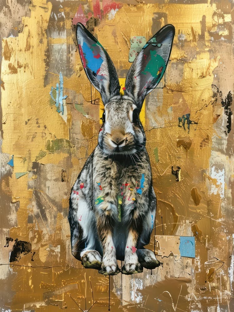 Bunny Gold Effect Collage 1