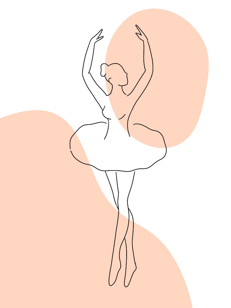 Minimalistic ballerina decoration in neutral tones