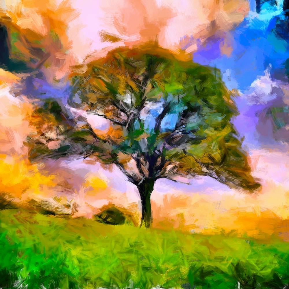 Tree Modern Painting Square