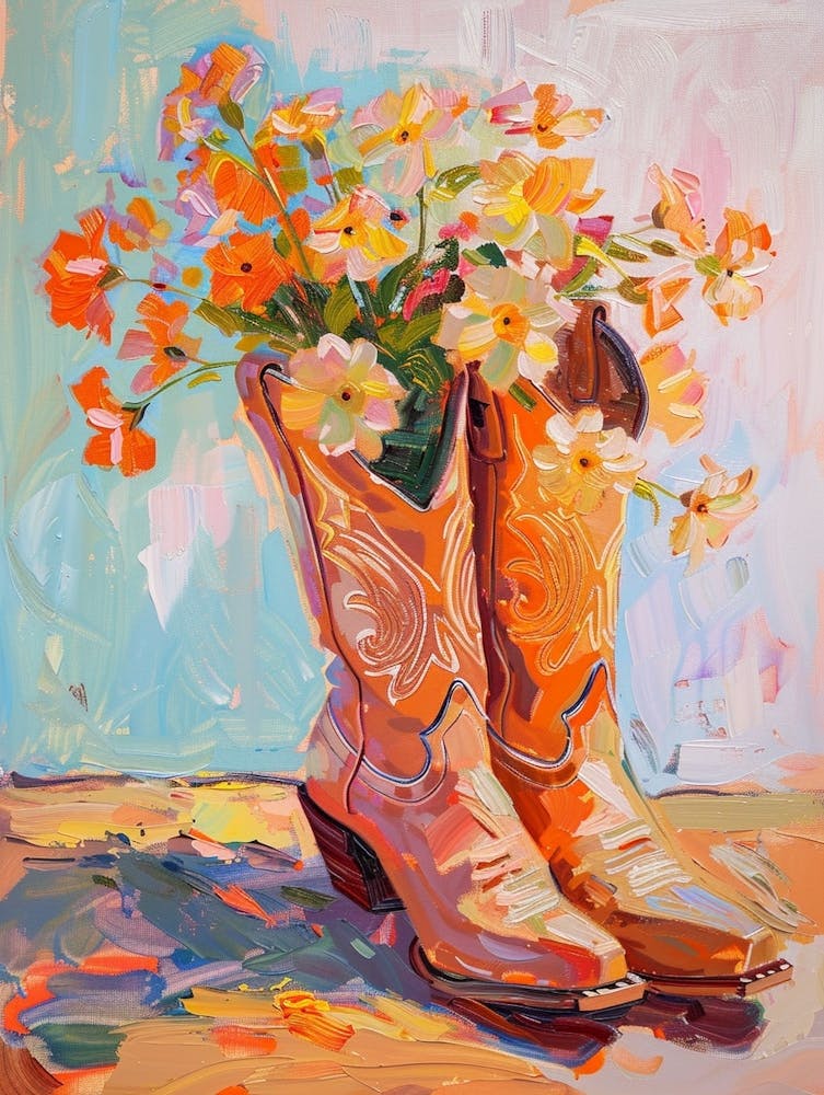 Cowboy Boots And Wildflowers Primrose