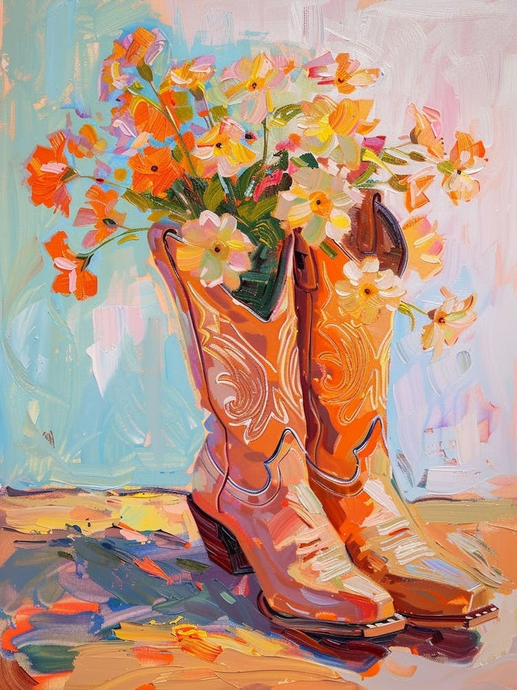 Cowboy Boots And Wildflowers Primrose