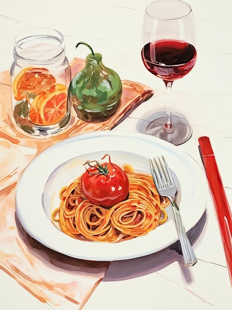 Spaghetti And Wine