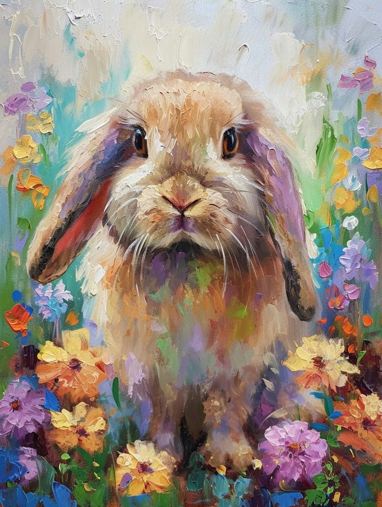 English Lop Rabbit Painting 4