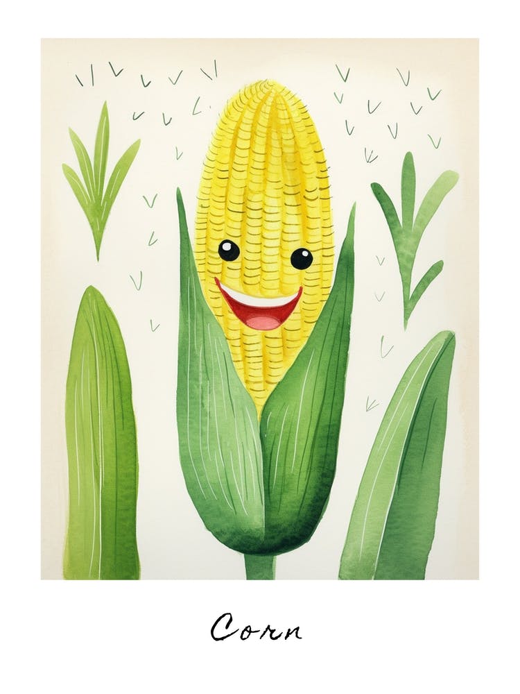 Friendly Kids Corn Poster