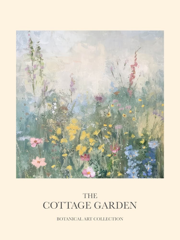 Cottage Garden Poster Enchanted Meadow 1