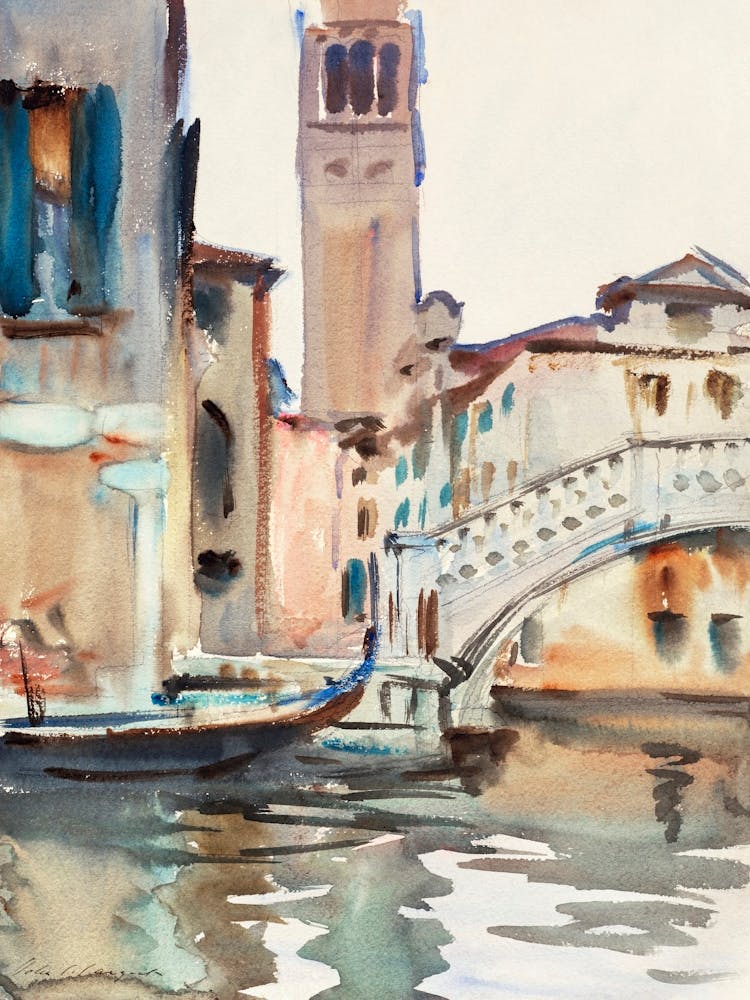A Bridge And Campanile, Venice, John Singer Sargent