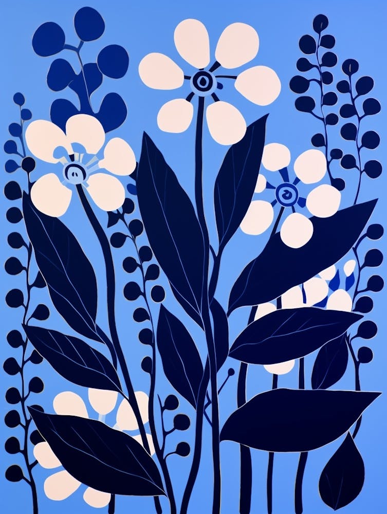 Blue Flower Illustration Lily Of The Valley 1