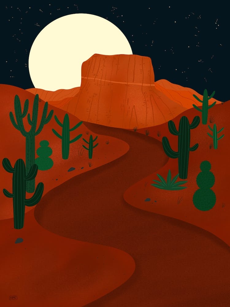 Moonlit Desert