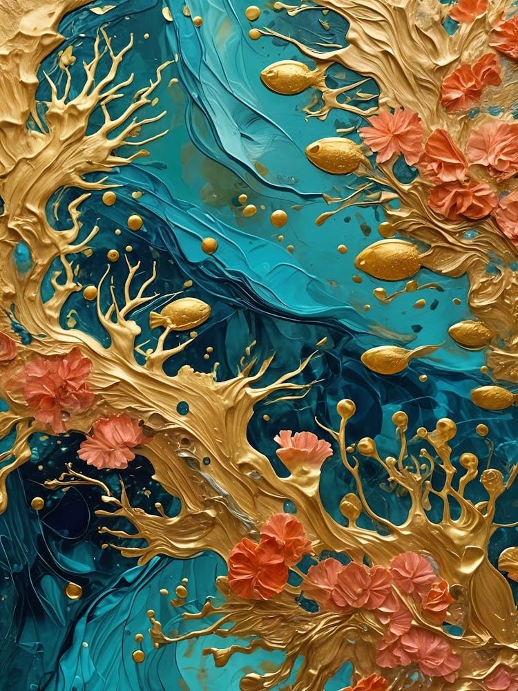 Abstract Coral Reef no4