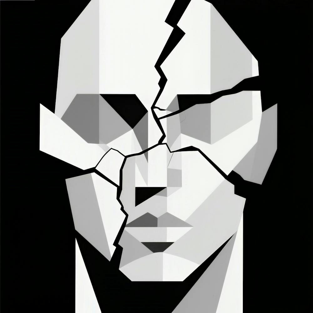 Man With A Broken Face