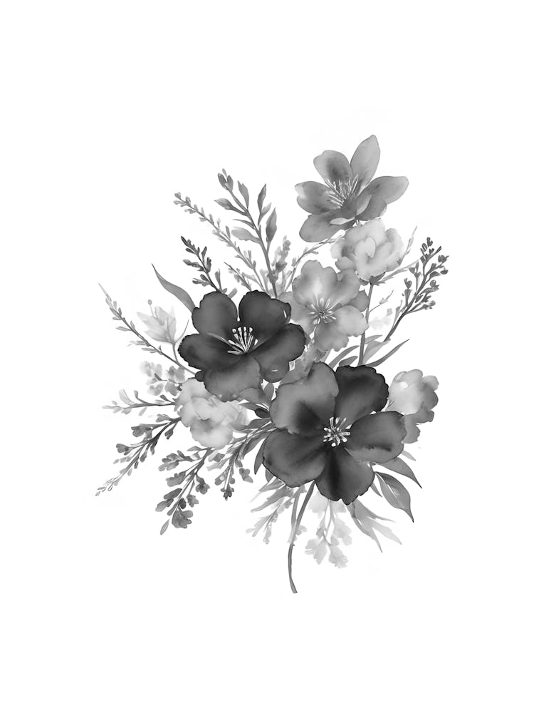 Black And White Flowers 21