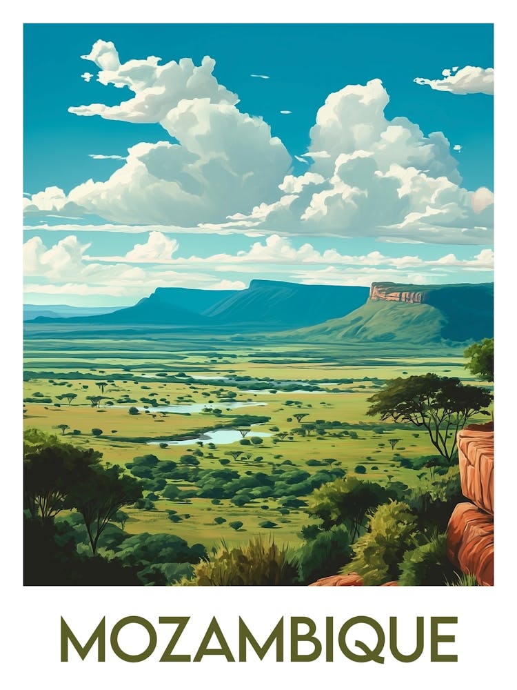 Affiche de voyage Mozambique 1