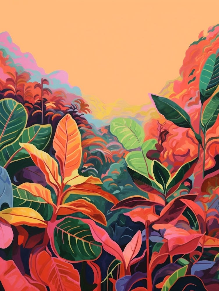 Boho Plant Painting Croton 5