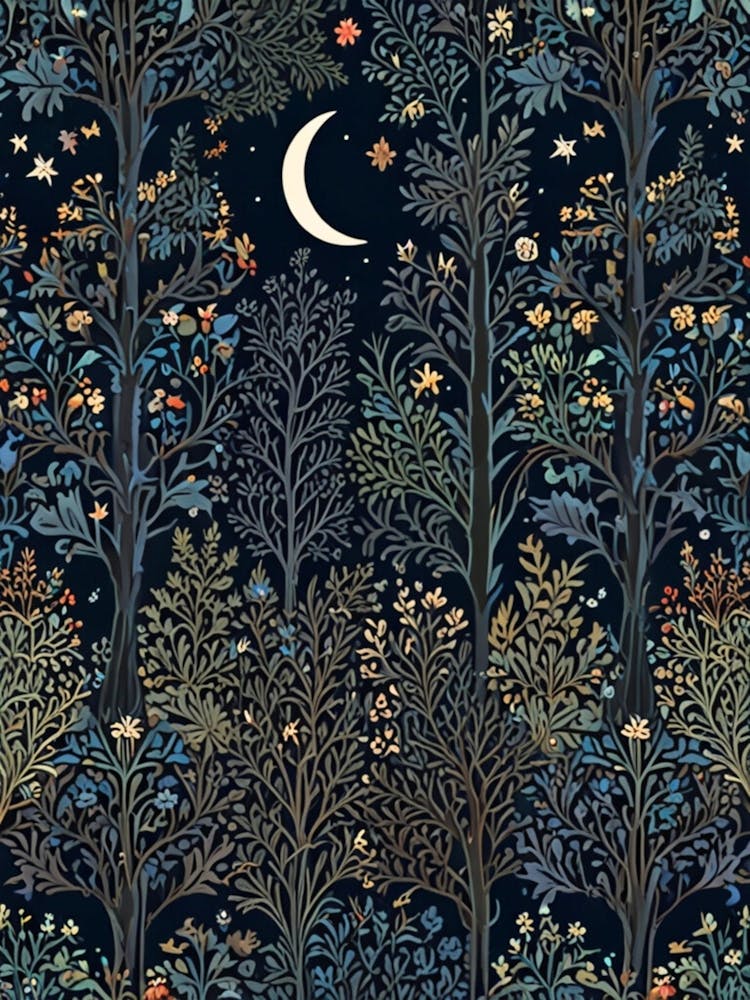 William Morris Moonlight In The Forest 106