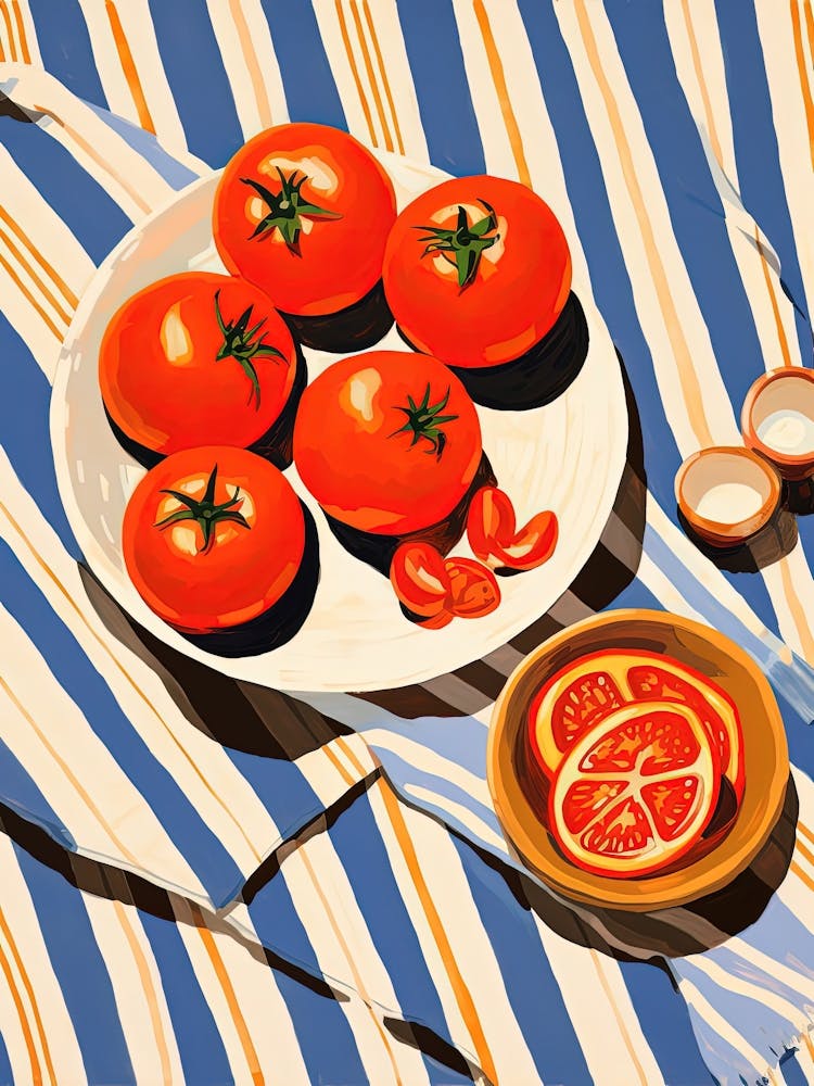 Tomaten Frucht Sommerillustration 3
